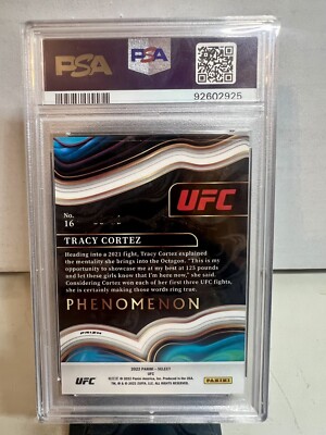 2022 Panini Select UFC Tracy Cortez #16 Phenoms Gold Flash 2022 Panini Select UFC Tracy Cortez #16 Phenoms Gold Flash