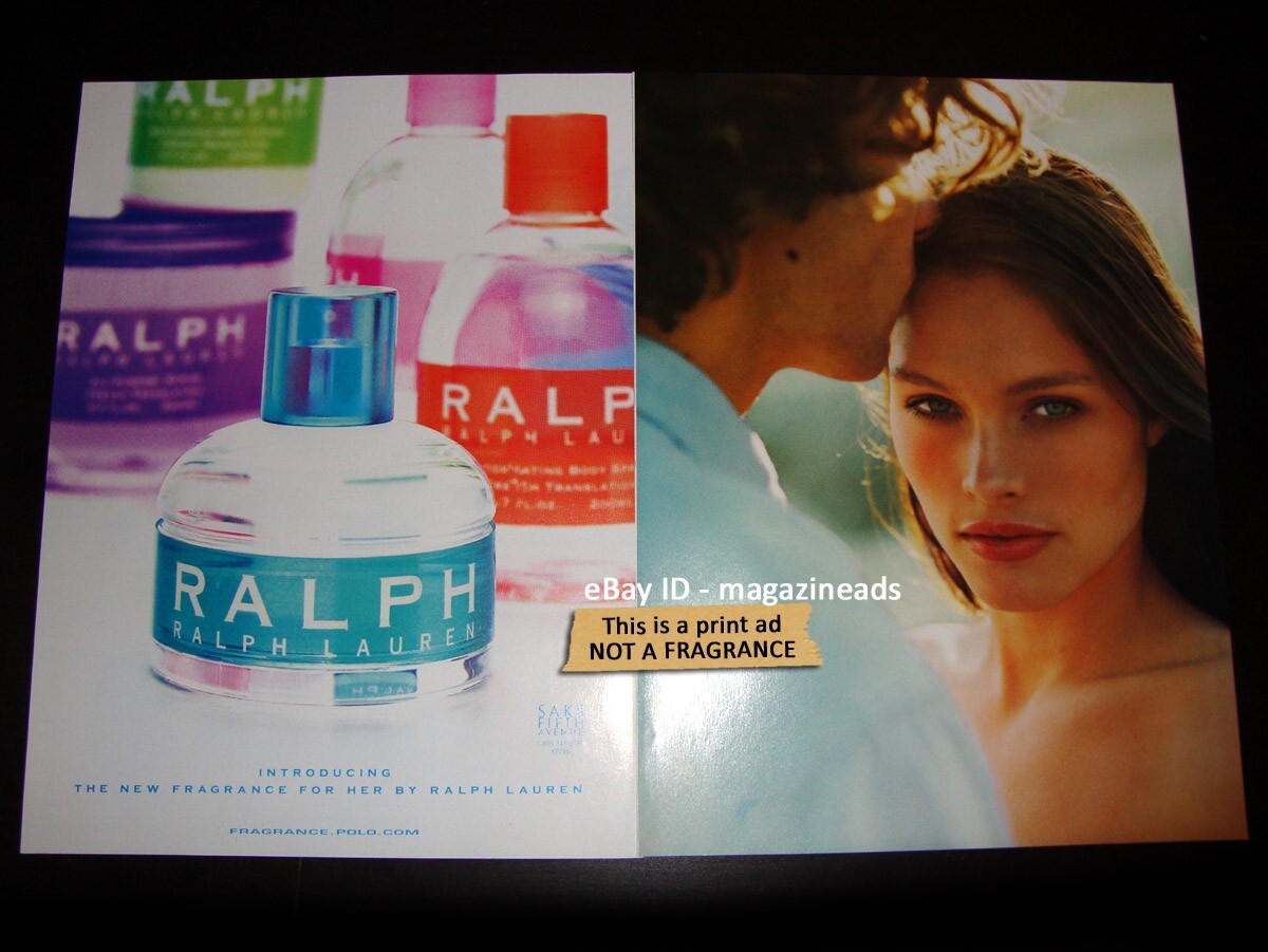 vintage RALPH LAUREN Fragrances 2-Page PRINT AD 2000 LONNEKE ENGEL