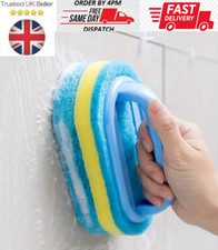 Sponge Cleaning Brush with Handle Home Wall Tile Bathroom Bath Toilet Wipe Clean
