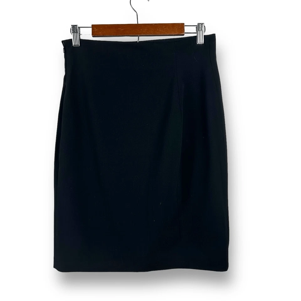 Calvin Klein Collection Women's 8 Straight Pencil Skirt Solid Black Made Italy - Image 2 of 4