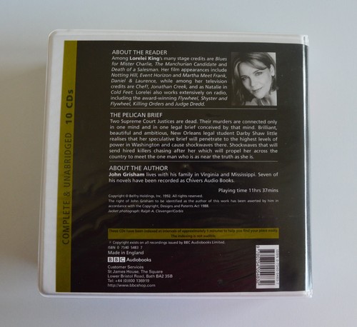 The Pelican Brief - John Grisham - Unabridged Audiobook - 10CDs - Picture 2 of 2