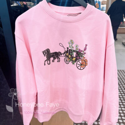 NWT Coach Women's Garden Floral Horse And Carriage Crewneck CQ776