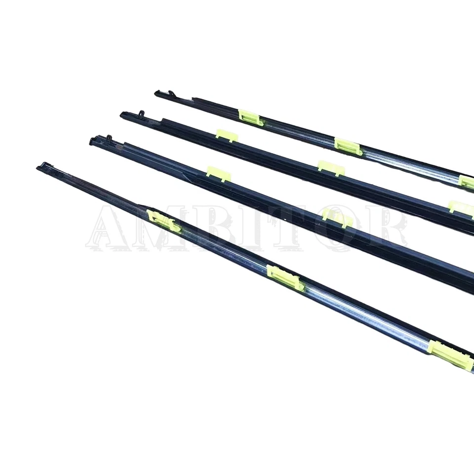 4x FOR HONDA CIVIC CHROME TRIM WINDOW GLASS SEALS FRONT DOOR BELT WEATHER STRIP — 第 4/4 张图片