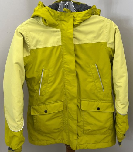 Lands End Kids Squall Jacket Youth M 10-12 Coat Yellow Winter Parka Ski PREMIUM - Picture 2 of 11