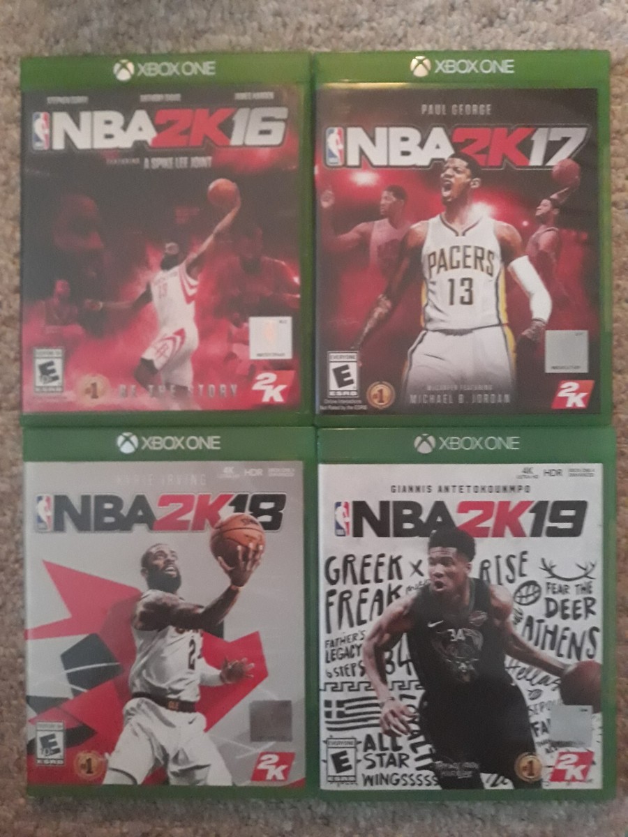 NBA 2k16 NBA 2k17 NBA 2k18 NBA 2k19 Xbox One Lot of Disc and