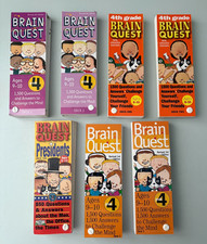 Brain Quest Lot Of 7 - For Grades 4  5, Ages 9-12 GOOD TO EXCELLENT COND