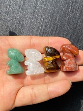 4pcs Wholesale Natural Mixed Quartz Crystal Carved Rabbit skull reiki healing
