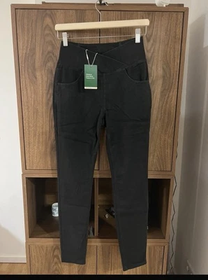 Damen Jeggings Schwarz V-Bund High Waist Stretch Gr M Neu (Full Length)02661856 - Bild 1 von 4