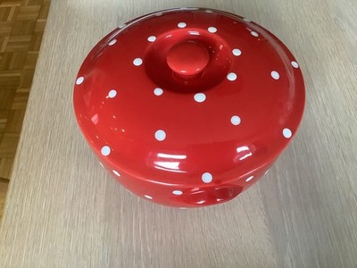 Spode Baking Days rot gepunktet bedeckt Schale Küche Backformen festlich Weihnachten