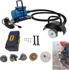 Electric Derusting Machine 110V Hand-pushed Deck Rust Remover w/5 Brush Heads