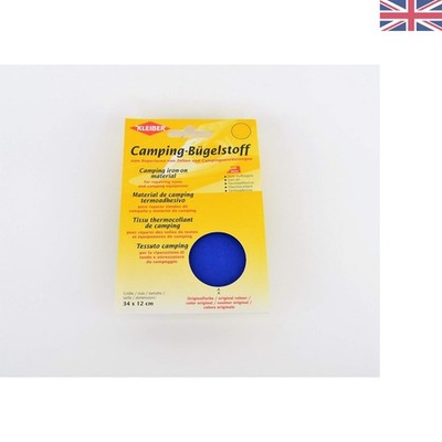 Robuster royalblauer Reparaturflicken zum Aufbügeln Canvas - 34x12cm für Zelte & Markisen