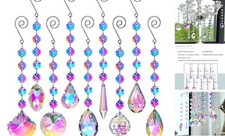 9 Pack Crystal Prisms Suncatchers, Rainbow Hanging Crystals Sun Catchers 9pcs