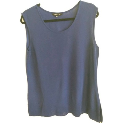 Misook Classic Knit Tank Top, Blue, Women's Size Large