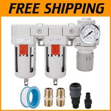 Semi-Auto Drain Air Filter Regulator Combo - 3/8" NPT