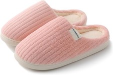 Slippers for Women, Warm Memory Foam Comfy House Slippers with Anti-Skid Rubber