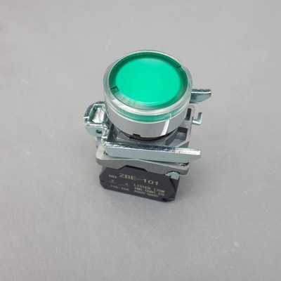 5PCS 22MM  Illuminated pushbuttons with flush push Fits XB4BW33G5 110V Green USK