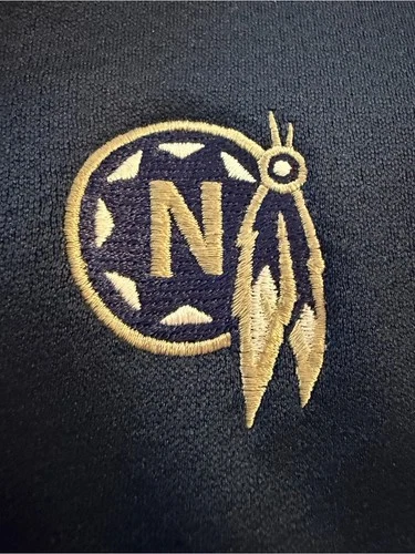 Antigua Men’s L Navy Blue Full Zip Performance Jacket Gold Logo image 2