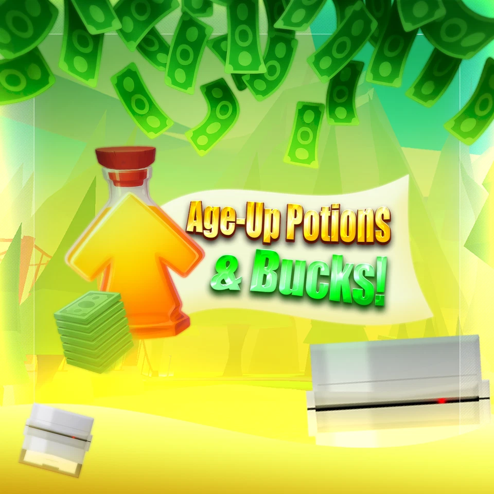 300+ Age Up Potions and 230k+ Bucks | Adopt | Roblox | Cheap and Fast