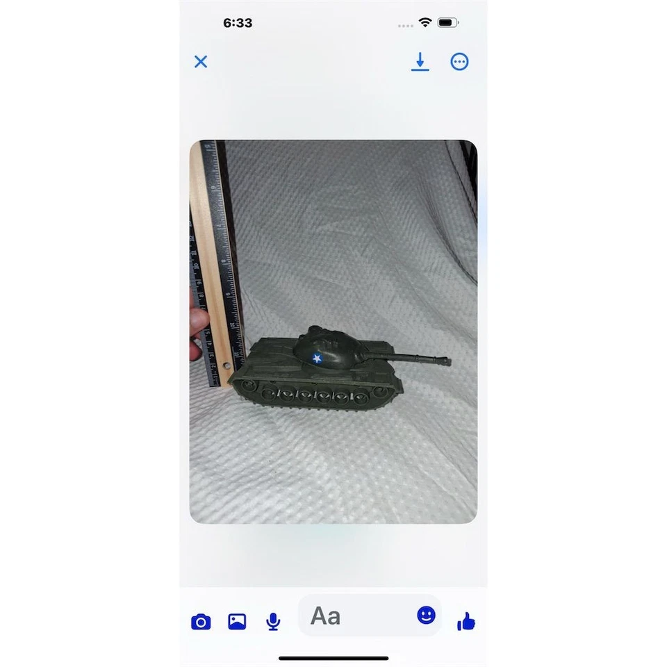 Tim Mee Vintage Green Plastic Toy Tank military - Image 4 of 4