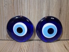 2 Small Blue Glass Evil Eye Nazar Amulet Home Decor 2  Blue Eye Bead
