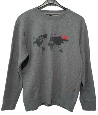 The North Face Herren Sweatshirt Gr. M / S grau Pullover Fleece Sweater langarm