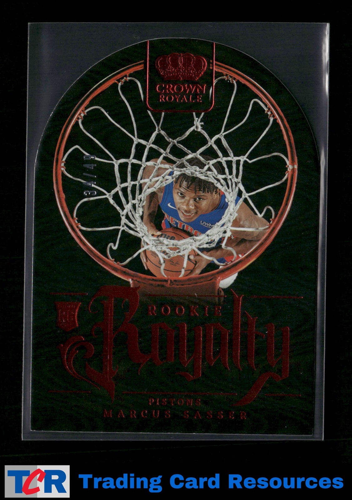 2023-24 Panini Crown Royale #5 Marcus Sasser Rookie Royalty Red #/49