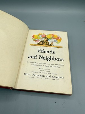 Vintage 1946 Friends and Neighbors Basic Readers Scott Foresman HC