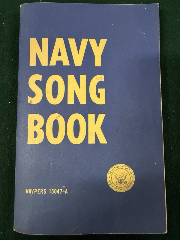 1958 Navy Song Book Navpers 15047-A Bureau of Naval Personnel Paperback
