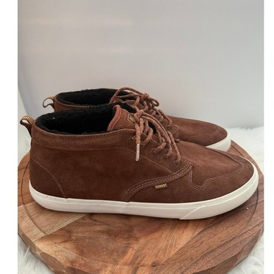 Element Men's Brown Suede Chukkas Fleece Lined Mid Top Sneakers Size 13