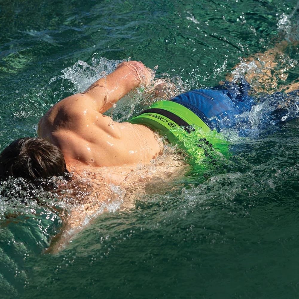 Vinyl Dipped Flotation Swim Belt, Green, Large