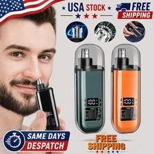 Nose Ear Hair Trimmer for Men - USB C Rechargeable Portable Fast Charge, Compact