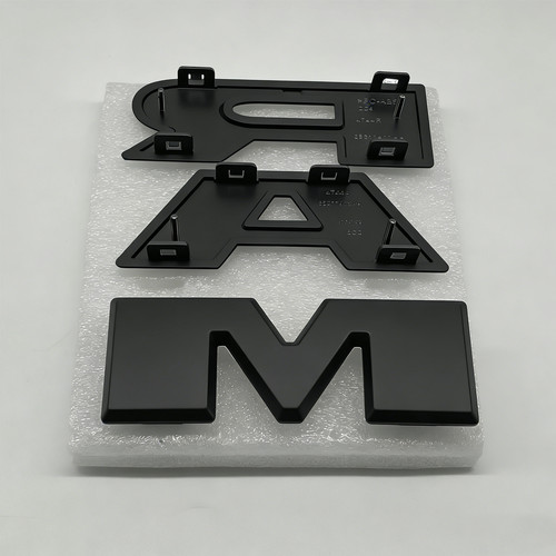 Grille Letter For R-A-M 1500 Front Emblem 2019-2023 Black Badge Clip Accessory
