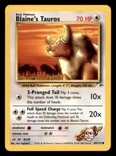 Blaine's Tauros 64/132 Common Gym Heroes Pokemon Unlimited Near Mint on eBay