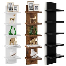 5 Tier Wall Shelf Unit Vertical Shelf,Organizer Tall Tower Design Decorative