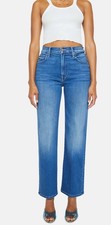 MOTHER denim The Rambler Zip Flood Jeans in Nip it in the Bud Size 31