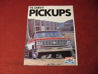 1975 Chevy Pickup Truck Sales Brochure Booklet Catalog Old Square body
