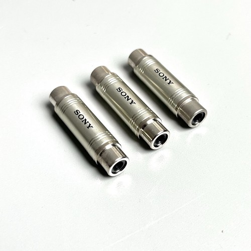 (3) SONY PC-220M Genuine Metal Audio Plug Adapters Lot Of 3