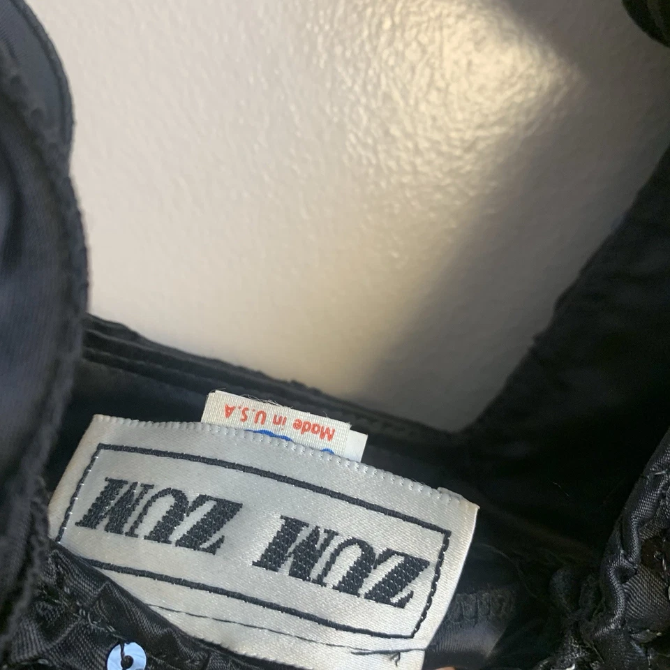 VTG Zum Zum 80s Union Tag Sequin Tulle Taffeta Bow Sequin Cocktail Dress XS - Image 2 of 4