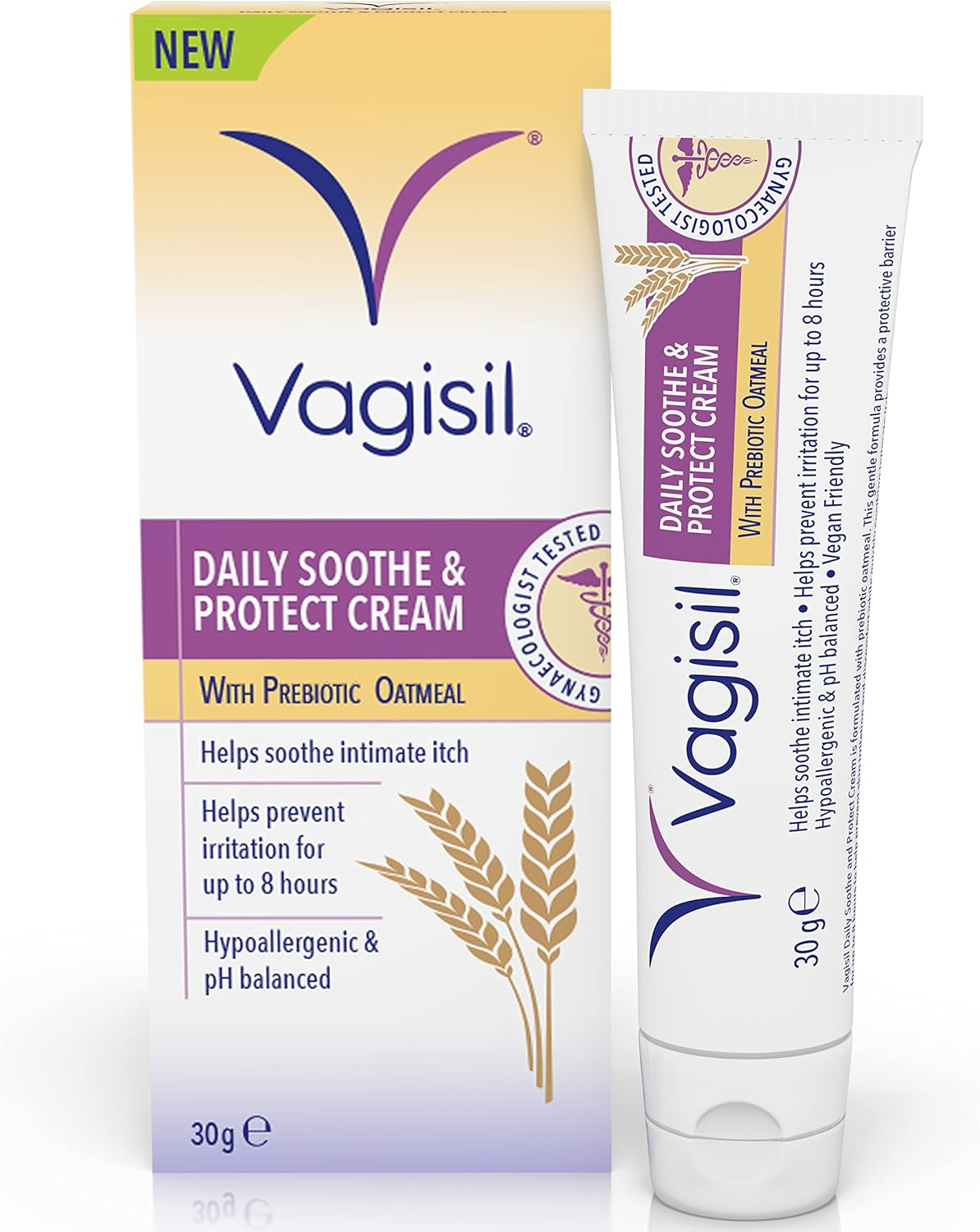 Vagisil Soothe & Protect Cream 30g Daily Use for Sensitive Skin