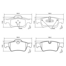 HUSCH Hinten Keramik Bremsbel&auml;ge f&uuml;r Mercedes G-Klasse W463 G55  2008/08-2012/06