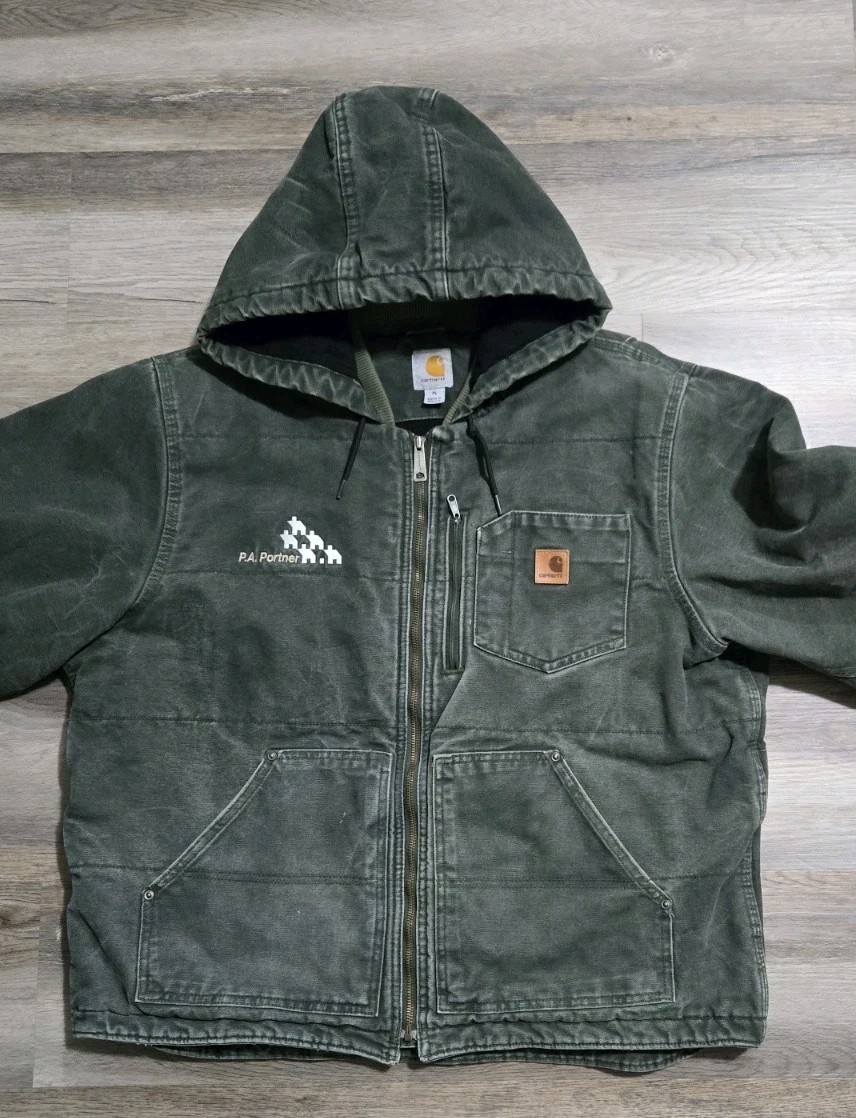 Vtg Carhartt J130 MOS Moss Green Active Jacket XL thumbnail 4