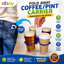 Fold Away Reusable Drink Cup Carrier Caddy Festival