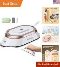 Travel Iron with Dual Voltage Lightweight Dry Iron for Clothes No Steam