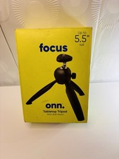 onn Tabletop Tripod Ball Head Up to 5.5" Tall Foldable Non-Slip For Camera GoPro