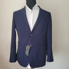 Ben Sherman Men Blazer Size 38R Blue Stretch Half Lined NWT