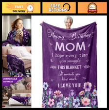 Unique Birthday Gifts for Mom from Daughter/Son, Funny Mother Blanket 50"x60