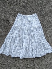 Polo by Ralph Lauren Women s Blue Floral Tiered Maxi Skirt Size 6 Cotton