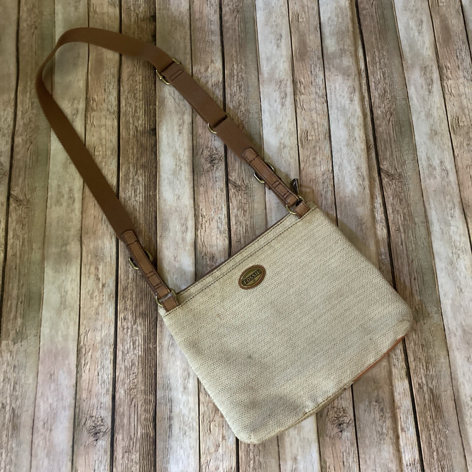 FOSSIL Leather Lyla Patchwork Crossbody Shoulder … - image 5