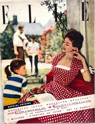 ELLE Magazin Nr. 504 vom 8. August 1955 alte Zeitschrift Mode Cover Shop BALMAIN