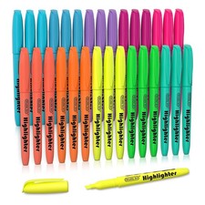 Image of 30 Pack Assorted Highlighters - 10 Colors, Chisel Tip, Quick-Dry, Non-Toxic Mark